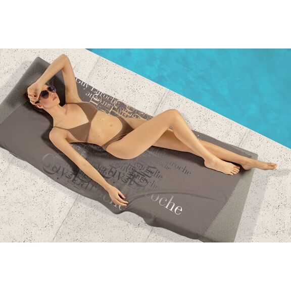 Πετσέτα Θαλάσσης Velour Printed 2103 Taupe 100x175 guy Laroche  50% Cotton-50%polyester