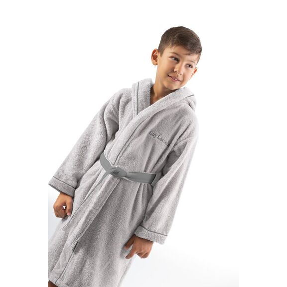 Παιδικό Μπουρνούζι Kiddies Silver 8-10 Ετών guy Laroche  100% Cotton