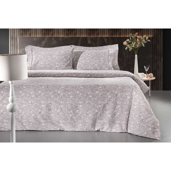 Σετ 3τμχ Σεντόνια Elodie Melanze με Λάστιχο 100x200+32 guy Laroche  100% Cotton Flannel