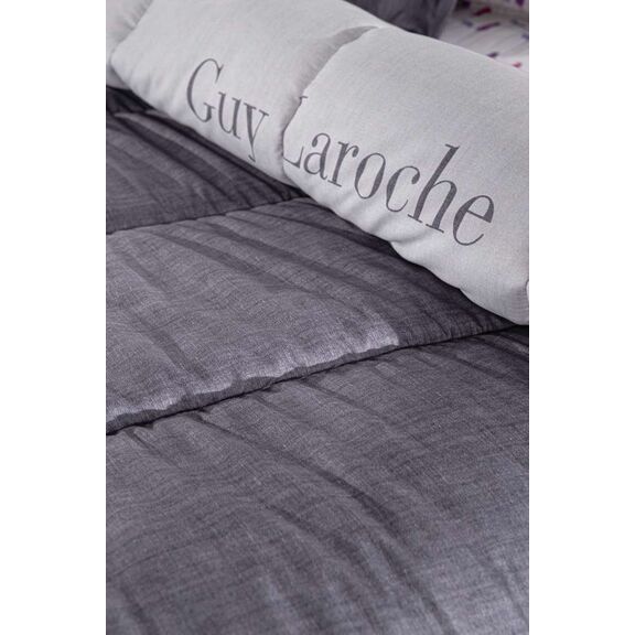 Παπλωματοθήκη Motto Melanze 225x245 guy Laroche Grey top Μicrosuede - Bottom Cotton