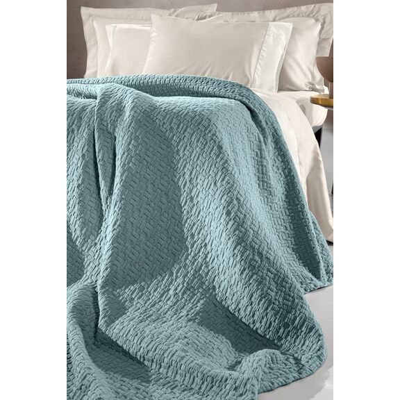 Κουβέρτα Nikki Petrol 240x260 guy Laroche  100% Stonewashed Cotton