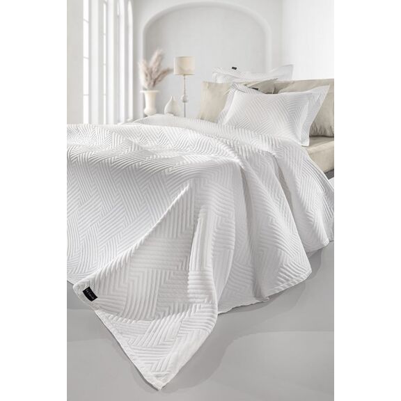 Κουβέρτα Lupo White 245x260 guy Laroche  60% Cotton, 40% Polyester Jacquard