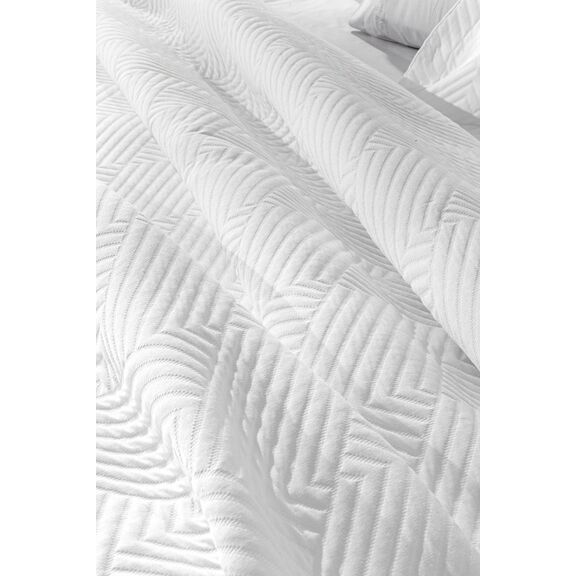Κουβέρτα Lupo White 245x260 guy Laroche  60% Cotton, 40% Polyester Jacquard