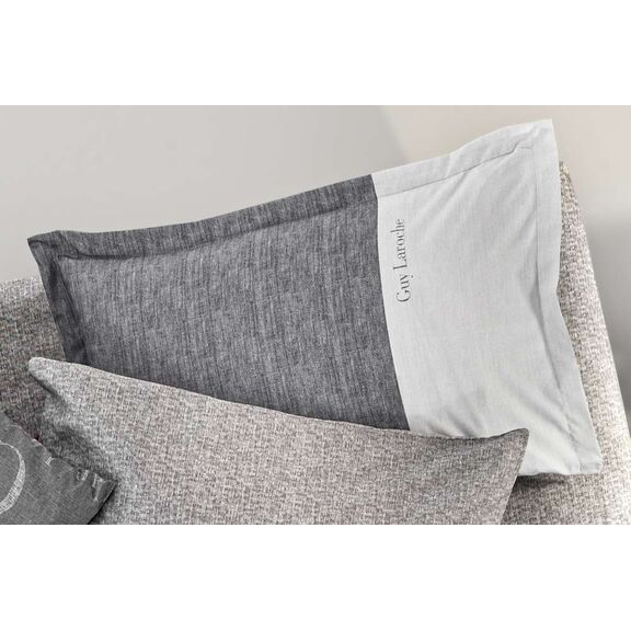 Ζεύγος Διακοσμητικές Μαξιλαροθήκες Symbol Grey 50x70 guy Laroche  100% Microsuede