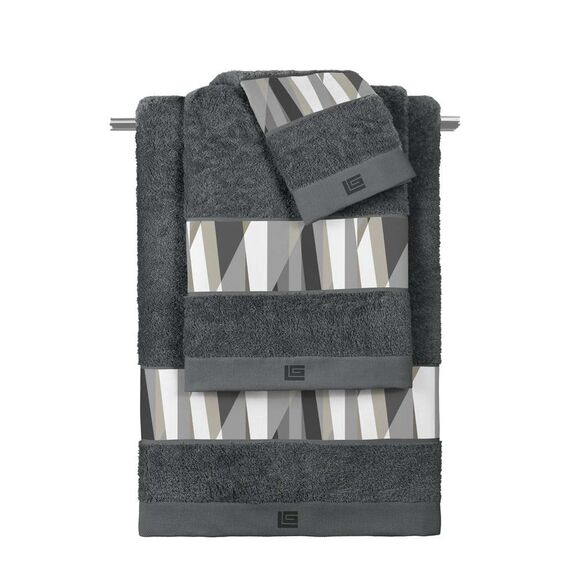 Σετ Πετσέτες Μπάνιου 3τμχ. Nolan Stone-Anthracite guy Laroche  100% Cotton 500 Gr/m 2