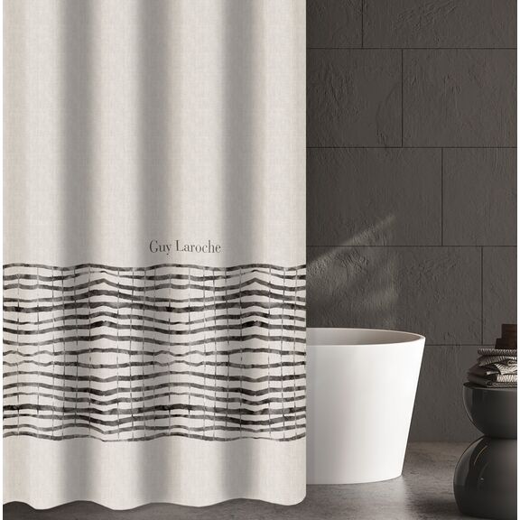 Κουρτίνα Μπάνιου Azzam Wenge 180x185 guy Laroche  100% Polyester, Water Repellant