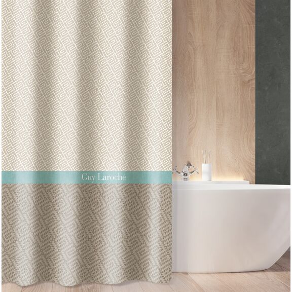 Κουρτίνα Μπάνιου Occio Sand 180x185 guy Laroche  100% Polyester, Water Repellant