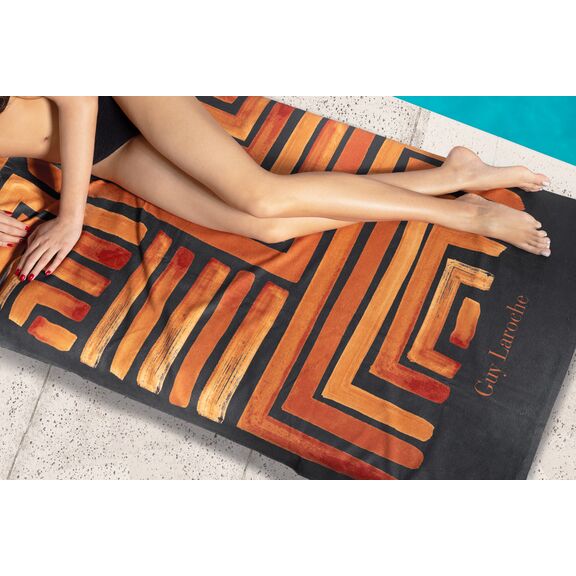 Πετσέτα Θαλάσσης Velour Printed 2404/03 100x175 guy Laroche  50%cotton-50%polyester
