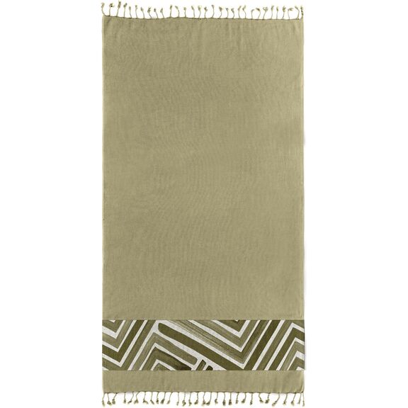 Πετσέτα Θαλάσσης Pestemal 19 Khaki 90x170 guy Laroche  100% Cotton