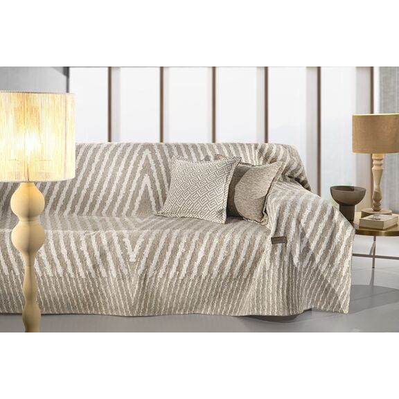 Ριχτάρι Norton Natural Πολυθρόνας 180χ150 guy Laroche  37% Cotton-21% Polyester-42% Acrylic