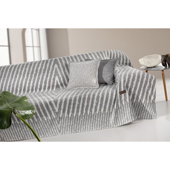 Ριχτάρι Norton Grey Διθέσιου Καναπέ 180χ250 guy Laroche  37% Cotton-21% Polyester-42% Acrylic