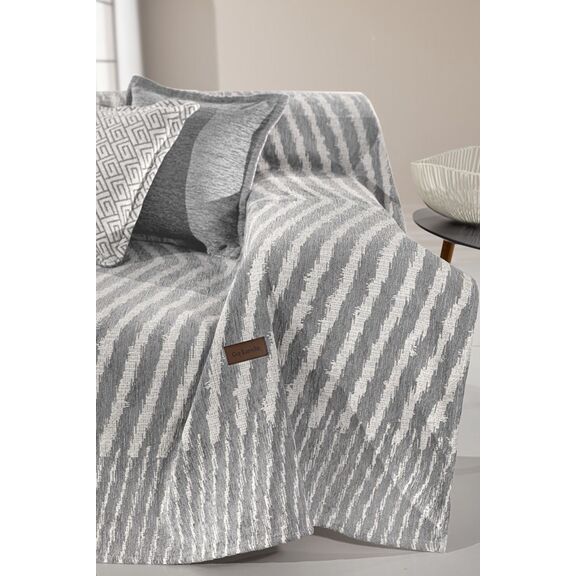 Ριχτάρι Norton Grey Διθέσιου Καναπέ 180χ250 guy Laroche  37% Cotton-21% Polyester-42% Acrylic