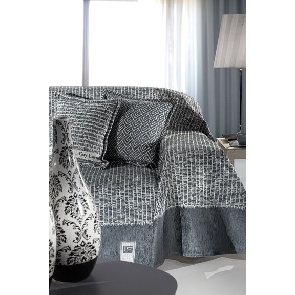 Ριχτάρι Parfait Anthracite Πολυθρόνας 180x150 guy Laroche  25% Cotton-55% Acrylic -20% Polyester