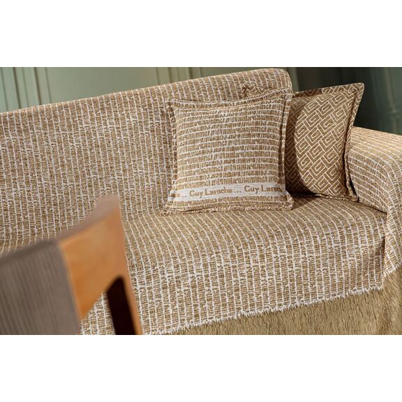 Προσφορα!! Ριχτάρι Parfait Mocca Διθέσιου Καναπέ 180x250 guy Laroche  25% Cotton-55% Acrylic -20% Polyester