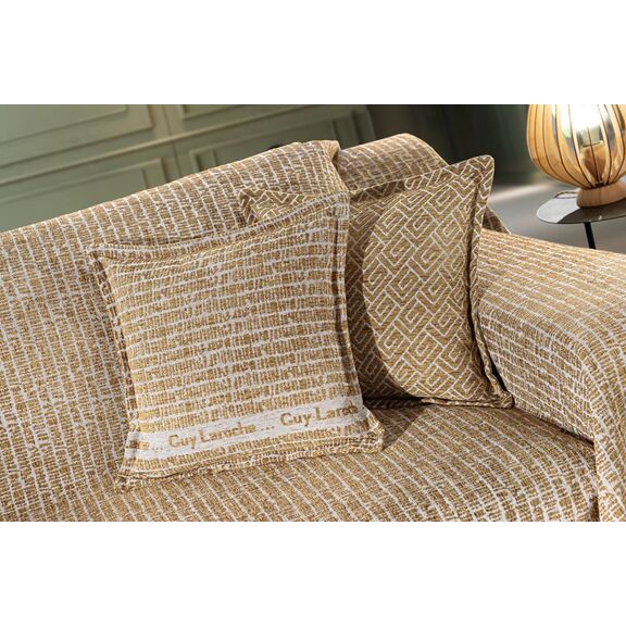 Προσφορα!! Ριχτάρι Parfait Mocca Διθέσιου Καναπέ 180x250 guy Laroche  25% Cotton-55% Acrylic -20% Polyester