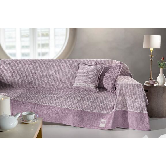 Προσφορα!! Ριχτάρι Parfait Lilac Διθέσιου Καναπέ 180x250 guy Laroche  25% Cotton-55% Acrylic -20% Polyester