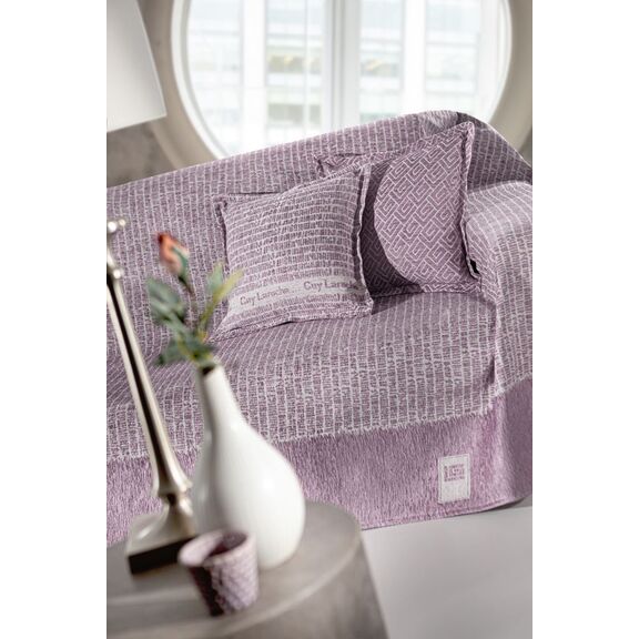 Προσφορα!! Ριχτάρι Parfait Lilac Τριθέσιου Καναπέ 180x300 guy Laroche  25% Cotton-55% Acrylic -20% Polyester