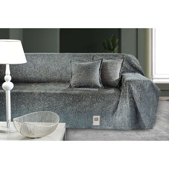Ριχτάρι Καναπέ Matis Anthracite (Διθέσιος) 180x250 guy Laroche  37% Cotton-21%polyester-42% Acrylic