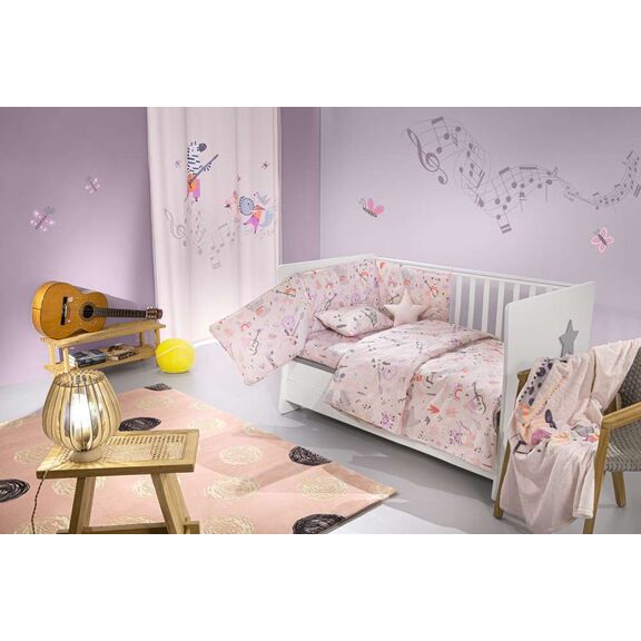Σετ 3τμχ. Βρεφικά Σεντόνια Jazz Lilac Saint Clair  100% Cotton