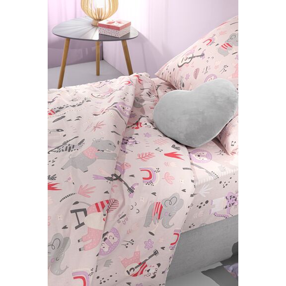 Σετ 3τμχ. Παιδικά Σεντόνια Jazz Lilac Saint Clair  100% Cotton