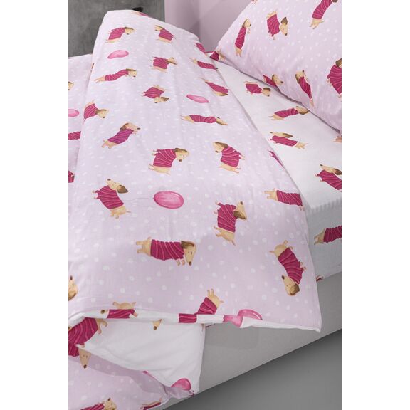 Σετ 3τμχ. Παιδικά Σεντόνια pet Fuchsia Saint Clair  100% Cotton