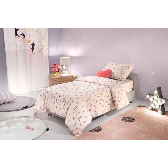 Σετ 3τμχ. Παιδικά Σεντόνια Enjoy Pinky (Λάστιχο) Saint Clair  100% Cotton