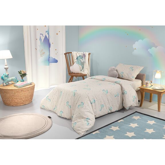 Σετ 3τμχ. Παιδικά Σεντόνια Pinto Aqua (Λάστιχο) Saint Clair  100% Cotton