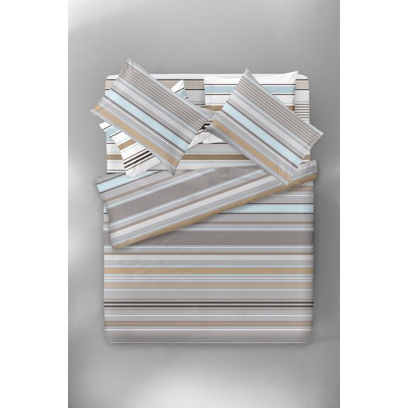 Σετ 3τμχ Παπλωματοθήκη Doha Natural 225x245 Saint Clair  100% Cotton Percale