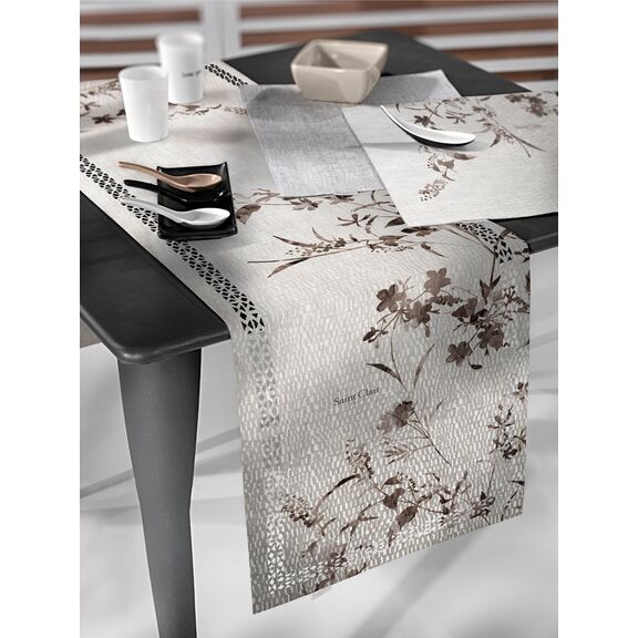 Τραβέρσα 2042 Stone Laser cut 40x160 Saint Clair  100% Ποληεστερα