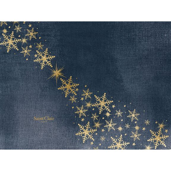 Σουπλά Χριστουγεννιάτικο 3042 Blue 45x33 Saint Clair  100% Polyester