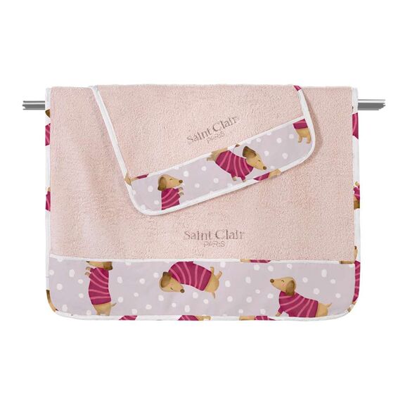 Σετ 2τμχ. Βρεφικές Πετσέτες pet Fuchsia Saint Clair  100% Cotton