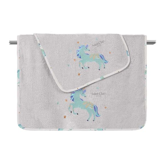 Σετ 2τμχ. Βρεφικές Πετσέτες Pinto Aqua Saint Clair  100% Cotton