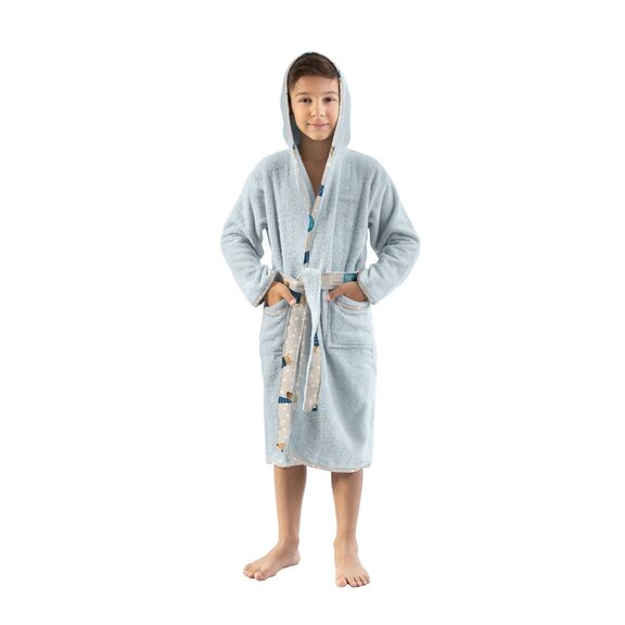 Παιδικό Μπουρνούζι pet Blue 2-4 Ετών Saint Clair  100% Cotton