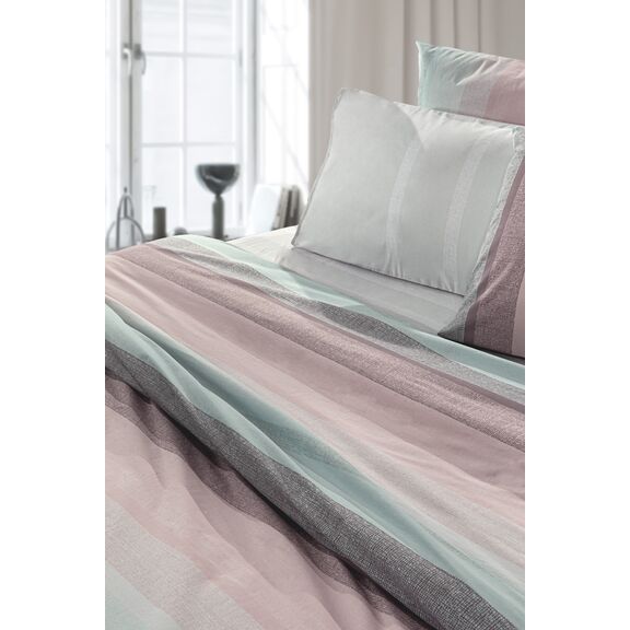 Σετ 3τμχ Σεντόνια Fuzzy Iris με Λάστιχο 100x200+32 guy Laroche  100% Cotton Percale
