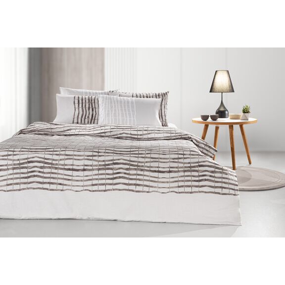 Σετ 3τμχ Σεντόνια Azzam Wenge με Λάστιχο 100x200+32 guy Laroche  100% Cotton Percale