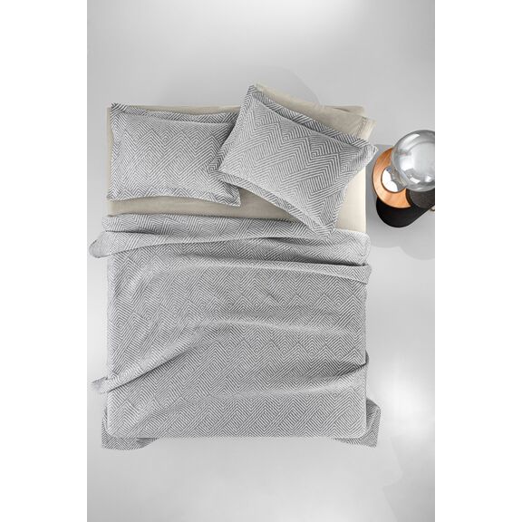 Κουβέρτα Tetris Anthracite 160x220 guy Laroche  60% Cotton, 40% Polyester Jacquard