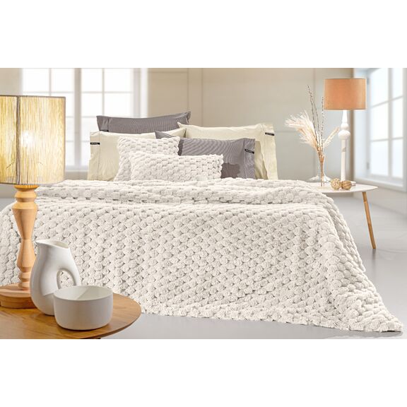 Κουβέρτα Elixir Ivory 260x240 guy Laroche  100% Polyester Art. fur