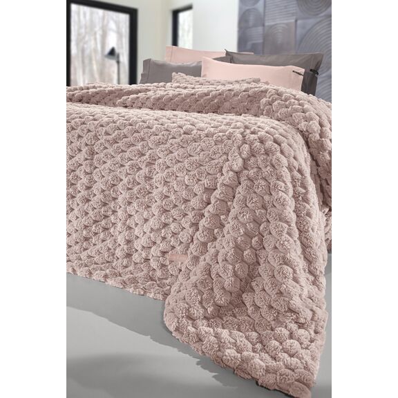 Κουβέρτα Elixir old Pink 260x240 guy Laroche  100% Polyester Art. fur