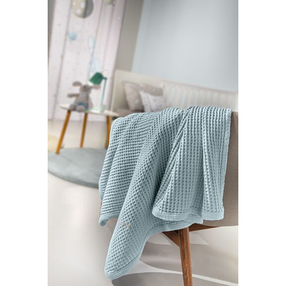 Βρεφική Κουβέρτα Bella L.blue 110x130 guy Laroche  100% Cotton