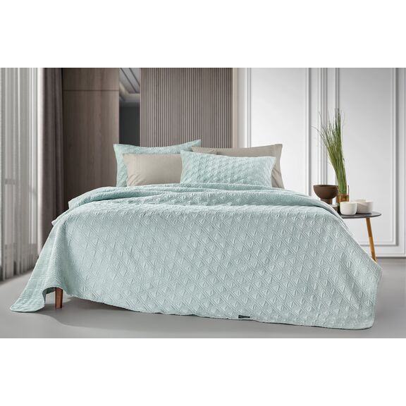 Σετ 2τμχ Κουβερλί Tempest Mint 220x240 guy Laroche  100% Fine Microfiber
