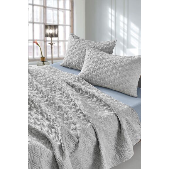 Σετ 2τμχ Κουβερλί Tempest Grey 250x240 guy Laroche  100% Fine Microfiber