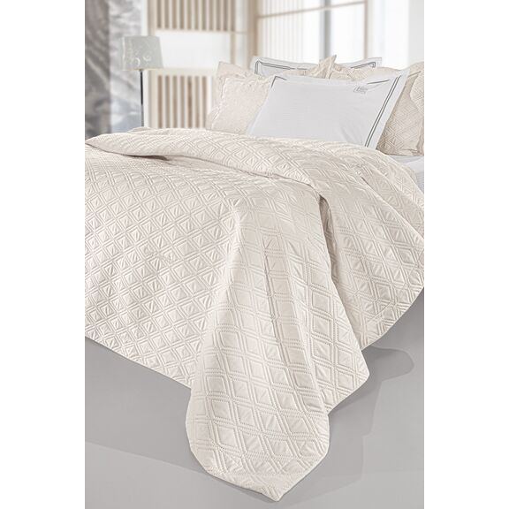 Σετ 3τμχ Κουβερλί Honour Ivory 240x250 guy Laroche  100% Microsatin