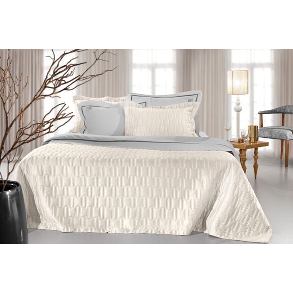 Σετ 3τμχ Κουβερλί Brick Ivory 240x250 guy Laroche  100% Microsatin