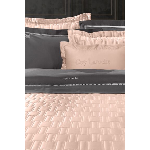 Σετ 3τμχ Κουβερλί Brick old Pink 240x250 guy Laroche  100% Microsatin