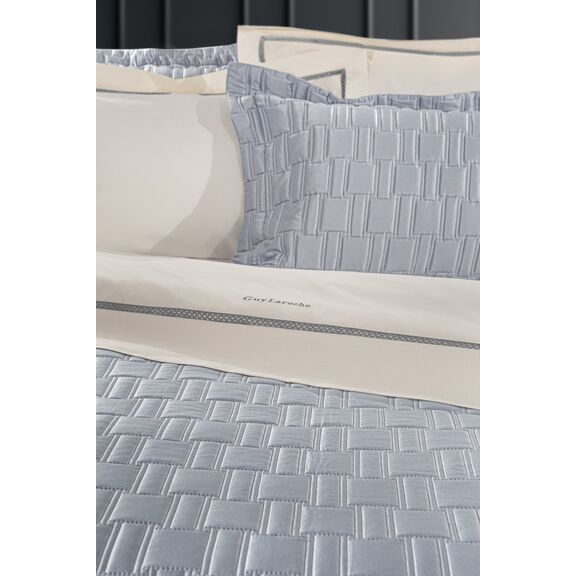 Σετ 3τμχ Κουβερλί Brick Silver 240x250 guy Laroche  100% Microsatin
