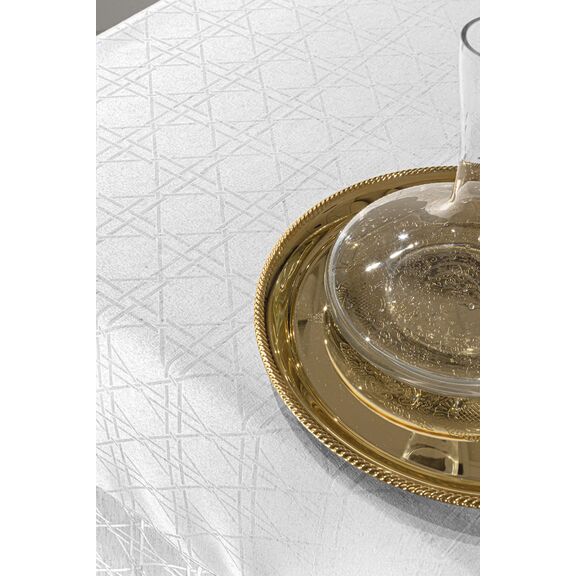 Τραπεζομάντηλο Glamour White 160x220 guy Laroche  100% Polyester Jacquard