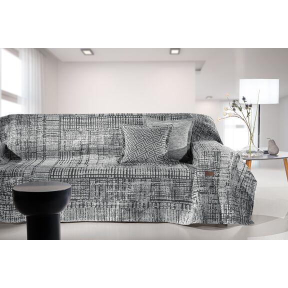 Ριχτάρι Καναπέ Melbourne Silver (Διθέσιος) 180x250 guy Laroche  37% Cotton-21%polyester-42% Acrylic