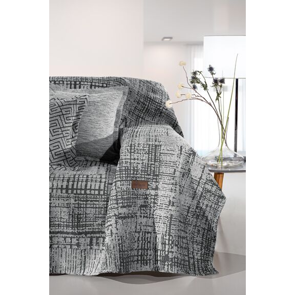 Ριχτάρι Καναπέ Melbourne Silver (Τριθέσιος) 180x300 guy Laroche  37% Cotton-21%polyester-42% Acrylic