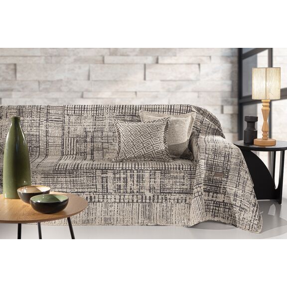 Ριχτάρι Καναπέ Melbourne Natural (Τριθέσιος) 180x300 guy Laroche  37% Cotton-21%polyester-42% Acrylic