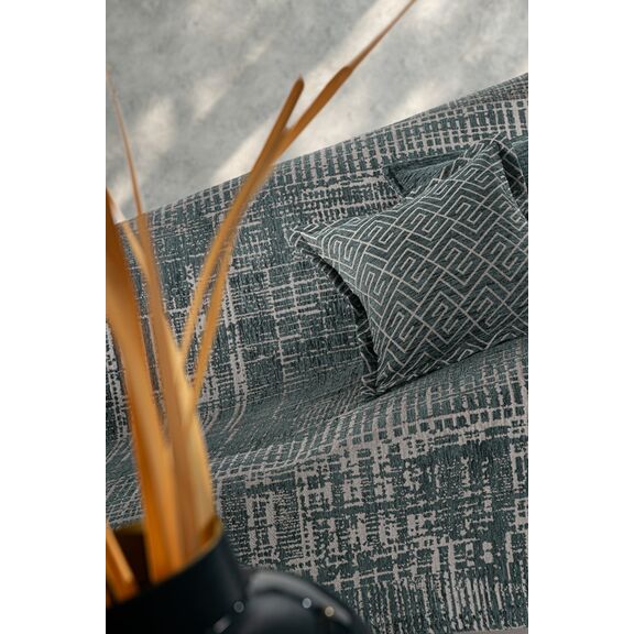 Ριχτάρι Καναπέ Melbourne Petrol (Τριθέσιος) 180x300 guy Laroche  37% Cotton-21%polyester-42% Acrylic